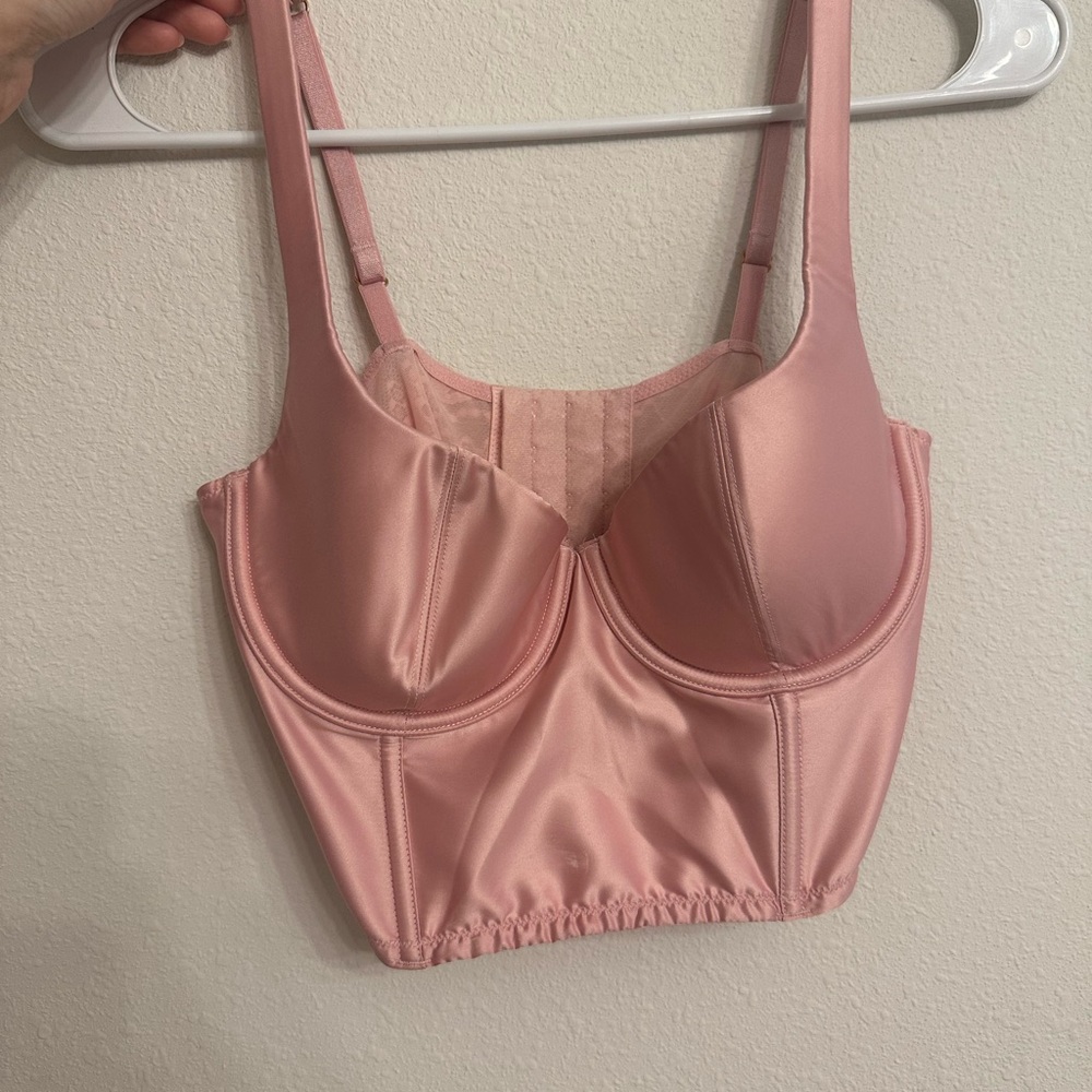 Pink Satin Women's Intimate Top